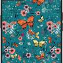 Floral Butterfly Pattern Phone Case for iPhone 14 - Slim Shockproof Hard Shell with 5ft Drop Protection, Cute Aesthetic Phone Cover, Gift for Teens and Women