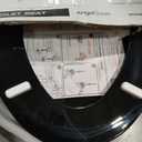 Angel Shield Toilet Seat with Zinc Alloy Hinges Quiet-Close Quick-Release Wood Molded UV Lid Easy Clean(Elongated,Black)