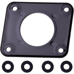Charger Port Adapter Plate 4-Holes Fit for EZGO TXT36 36V Golf Cart 120V Plug On-Board Charging Systems for Lithium Battery Conversion Kit Golf Cart Accessories Contains 4Pcs Gasket Black