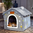 BXEBUI Dog House Indoor Memory Sponge, Foldable Dog House Kennel Bed Mat with Cushion for Small Medium Large Dogs Cats, Winter Warm Cat Nest Puppy Cave Sofa Pet Products (Medium)