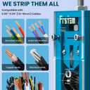 Frstem Wire Stripper Machine, 0.06''-0.39'' Manual or Drill Powered Wire Stripping Machine with Hand Crank or Drill, 65MN Spring Steel Blade Aluminum Frame Wire Peeler for Scrap Copper Recycling