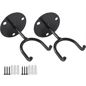 luzen 2Pcs Metal Baseball Bat Holders Wall Mount Baseball Bat Display Hanger Rack Stand Bat Holder Organizer for Baseball Bat Hanging Display, Black