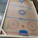 Wooden Tabletop Hockey Game Includes 1 Wooden Game Board 2 Hockey Sticks and 2 Pucks Indoor and Outdoor Sports Board Games for Kids Children Adults Family