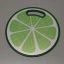 Plastic Cutting Board(11.73"x11.73"), Lemon Pattern Cutting Board for Fruit, Vegetables, Meat or BBQ Food, Pastry Board for Kitchen, Non-Slip, Easy Grip, Dishwasher Safe, Easy to Clean