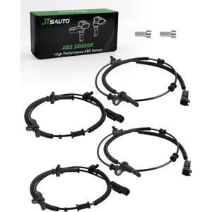 4-Piece Ram 1500 ABS Wheel Speed Sensor for Front & Rear Sides, Compatible with 2013-2018 Ram 1500, 2019 Ram 1500 Classic V6 3.0L 3.6L 3.7L, V8 4.7L 5.7L Engine, Replaces 68053861AB, 68053861AC