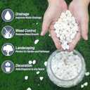 Mulctun 45LB Natural White Rocks, 1/4"-3/4" Garden River Rock,Decorative Pebbles Aquarium Gravel for Indoor Plants Garden Landscaping Terrarium Fish Tank and Outdoor Decoration