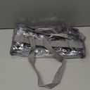 BAGAIL Clear Bags 12x6x12 Stadium Approved Clear Tote Bag with Zipper Closure Crossbody Shoulder Bag with Adjustable Strap (Grey)