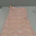 Speechless Girls' Sleeveless Square Neck Textured Ruffle Sequin Mini Dress (8, Blush)