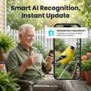 Birdfy Smart Bird Feeder with Camera Solar Powered, 1080P Metal Hanging Bird Feeder with AI Bird Recognition, Instant Alerts & Slow Motion, Gift for Bird Lovers