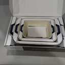 STAUB Ceramic 3-pc Rectangular Baking Dish Set, Dark Blue