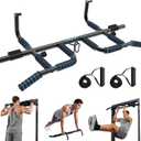 EPHESPORT 2026 Multifunctional Pull Up Bar for Doorway US Patented Design, Foldable, No Drilling or Slipping, Multi-Grip Bar with Resistance Band Hooks, Commercial Alloy Steel, Large PVC Pads, 440 lbs Capacity