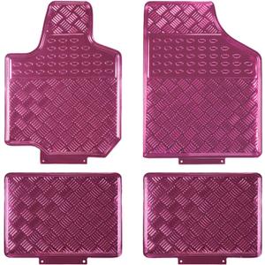 August Auto All Weather Aluminum Universal Fit Car Floor Mats Fit for Sedan, SUVS, Truck and Vans Set of 4 (Pink)