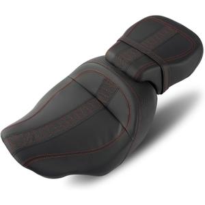Driver Passenger Low-Profile 2-Up Leather Seat Fit for Harley Davidson Street Glide 2024-up,CVO Street Glide 2023-up,Road Glide&CVO Road Glide ST 2024-up,CVO Road Glide 2023-up