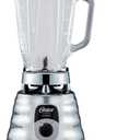 Oster Original 3 Speed Chrome Blender, 6 Times more Durable Motor, 10 Times Stronger, 5 Cup Glass Jar