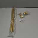 Curtain Rods for windows 32-62 inch, 5/8 inch Decorative Gold Splicing Heavy Duty Metal Curtain Rod set with Brackets