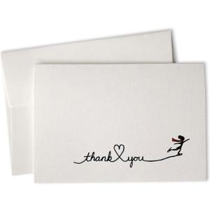 Sugartown Greetings Ice Skating Winter Thank You Cards with Envelopes - 24 Pack - Great for Winter Events or Holidays - Christmas Thank You Cards