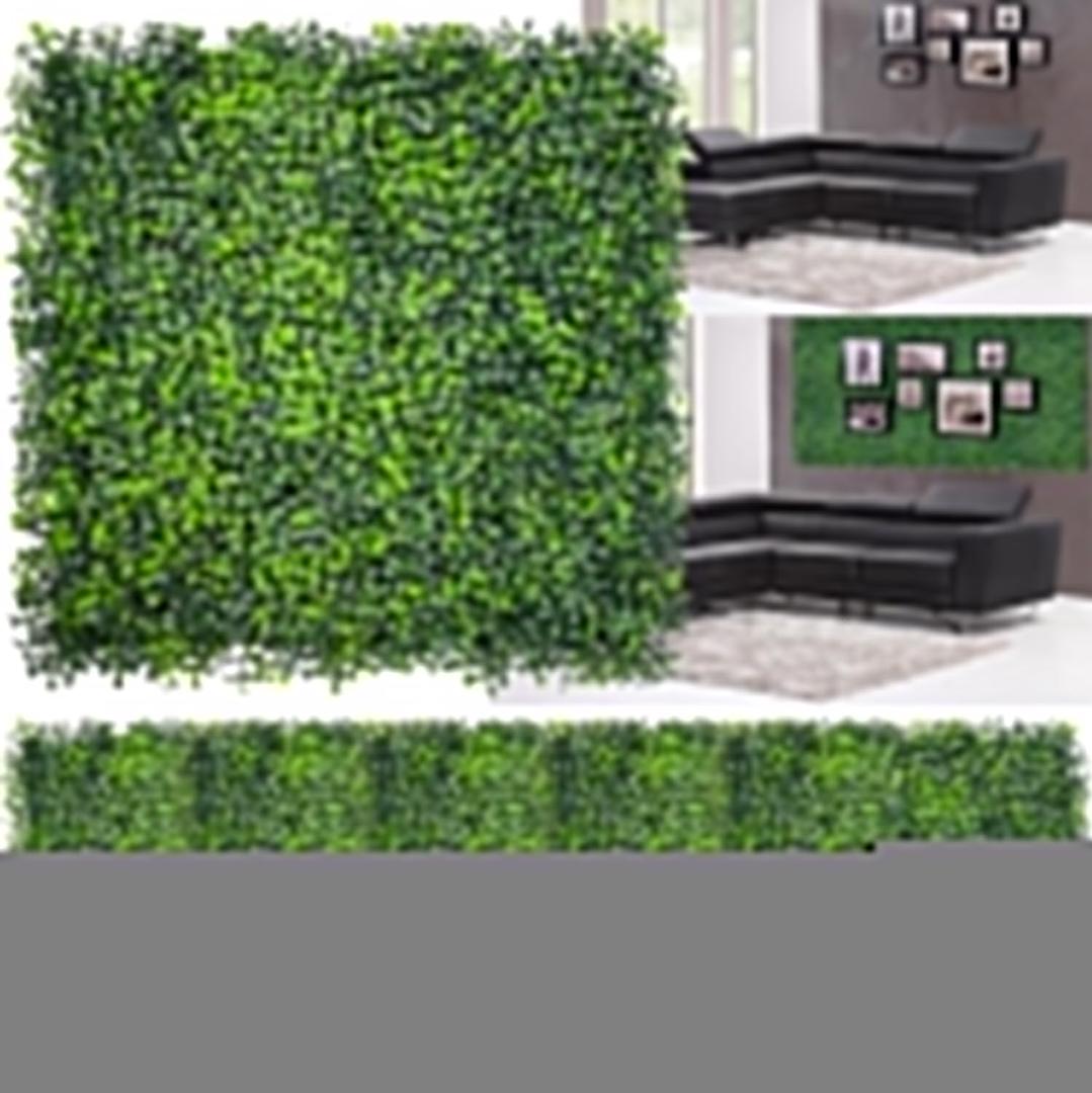 Artificial Boxwood Panels,20"x 20"(26P) UV-Anti Faux Grass Panels for Interior Wall, Greenery Backdrop,Garden and Indoor Outdoor Plant Wall&Fence Covering Privacy for Backyard Decor