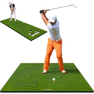 Dual-Mode Golf Hitting Practice Mat 1.2in Indoor Outdoor Putting Mats Turf
