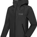 WICKHAM Men's High-performance Rain Jacket Outdoor Waterproof Windproof Coat fully Sealed Seams Shell for Expedition,Golf (XX-Large, Black)