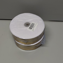 Pack of 2 1-1/2" Wide x 100 Yards Solid Color Dark Gold Satin Ribbon, Fabric Satin Ribbon for Gift Wrapping, Wreath, Wedding Party Decoration and Other Sewing Projects (Champagne Gold)