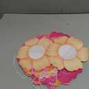 SUNBEAUTY 9PCS Hot Pink and Orange Party Decorations Paper Flowers Honeycomb Hanging Large Paper Flowers Pom Poms Fiesta for Girl Women Birthday Spring Garden Tea Party Wedding Baby Shower Wall