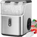Totnz Nugget Ice Maker Countertop, Chewable Pellet Ice Machine with 33lbs Daily Produce, Pebble Ice Maker for Home Kitchen Office