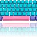 GTSP 61 Keycaps 60 Percent, Ducky One 2 Mini Keycaps for Mechanical Keyboard OEM Profile RGB PBT Keycap Set with Key Puller for Cherry MX Switches SK 61/Joker (Only keycaps) Blue