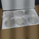 6 Pack White Frosted Glass Shades Replacement, 5.51in Height, 3.94in Diameter, 1.65in Fitter, Cylinder Glass Shade Covers Replacement Globe for Pendant Light Floor lamps light fixtures Wall Sconces