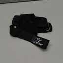 COFOF Weight Lifting Wrist Strap, Double Layer Leather Wrist Strap for Deadlift and Powerlifting, Adjustable Neoprene Padded Gym Workout Lifting Hooks (Pair) (Midnight Black)