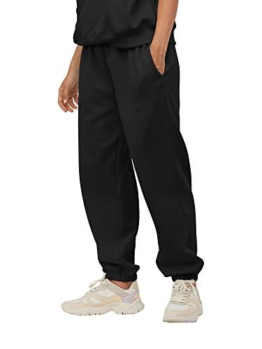 Ma Croix Mens Lightweight Sweapants with Pockets Elastic Waist Joggers (5X-Large, 1ih02_Black)