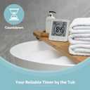 KADAMS Shower Clock Waterproof Bathroom Timer Digital Wall Clock with Countdown, Magnetic Kitchen Clock with Temperature & Humidity, Suction Cup for Kids Shower Spa Sauna Cook Bath, White