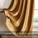 Gold Velvet Curtains 84 inches Length: Living Room Luxury Room Darkening Curtain - Elegant Bedroom Thermal Insulated Modern Heavy Thick Soft Soundproof Rod Pocket Window Drapes Set of 2 Panels