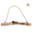 HLQHXWHZT Driftwood for Crafts Natural Driftwood Decorative Branches Home Wall Hanging Decor Jewelry Organizers with 5 Hooks (15 Inch)