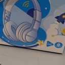 iClever BTH12 Kids Bluetooth Headphones,Colorful LED Lights Kids Headphones Wireless,74/85dBA Safe Volume,85H Playtime,Fast Charging,Bluetooth 5.2,Over Ear,Built-in Mic for iPad/Tablet/Airplane,Blue