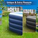 Inflatable Swimming Pool with 4 Air Chambers99"x60"x28" Heavy Duty Deepened and Thickened Kids Pool, Swimming Pool for Adults Kids Family, Blow up Pool for Backyard, Garden,Outdoor