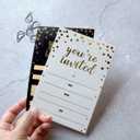 50 Pack Invitation Card - Elegant Greeting Cards You are Invited in Gold Foil Letters for Wedding, Bridal Shower, Baby Shower, Birthday Invitations - 52 Kraft Envelopes Included - 4" x 6"