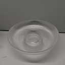 ZOOFOX Fruit Bowl for Kitchen Counter, Large Decorative Glass Bowls with Pedestal, Ribbed Pedestal Bowl for Fruit, Vegetable, Salad and Dessert, Key Bowls for Entry Table