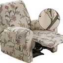 CRFATOP Printed Recliner Cover with Pockets Single Reclining Slipcover 4-Pieces Lazy Boy Recliner Sofa Chair Cover with Elastic Bottom for Recliner Furniture Protector for Kid Pet,28