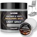 WYCOON Leather Recoloring Balm with 100ml Mink Oil Conditioner | Light Gray Repair Kit, Dye & Color Restorer for Furniture, Sofa, Car Seats, Bags | Restore Faded & Scratched Surfaces