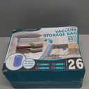 Cozy Essential Travel Vacuum Storage Bags with Rechargeable Cordless USB Pump, Space Saver Bags for Luggage, Suitcase, Carry-On, for Clothes, Blankets, Bedding & Seasonal Storage,26 Combo