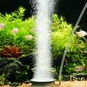 hygger Aquarium Air Stone Fish Tank Bubbler Quiet Ultra High Dissolved Oxygen Stone Fish Tank Air Stone Nano Bubble Airstone Stainless Steel Air Stones for Aquarium Fish Tank and Hydroponics-3.0inch