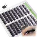 Cat Eye Lash Clusters Fairy Eyelash Clusters Wispy Wet Cluster Lashes Extensions Spiky Individual Lashes Left & Right Lashes Clusters 108Pcs 12-16MM DIY Lash Pack by Mavphnee