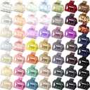 50 Pcs Claw Hair Clips Bulk 2'' Medium Square Matte Nonslip Claw Clips for Women Hair Styling Accessories for Women Gift Wife Mother (Bright Color) (Bright Color)