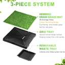 Hompet Dog Toilet Indoor Puppy Training Pad, Dog Potty Pet Training Grass Mat, Removable Waste Tray for Easier Clean Up, Artificial Turf, 25"20"
