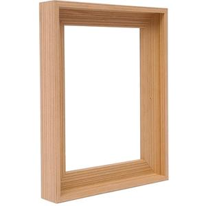 YIVIVEN Real Solid Wood Canvas Floater Frame, 0.9" depth Canvas Floating Frame, Floater Frame For Canvas Paintings, Canvas Frame (Light Brown, 16"x20")