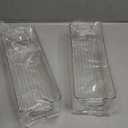 Hudgan Set of 8 Clear Plastic Storage Bins 4 Large and 4 Small Stackable Storage Containers for Pantry Organizers and Kitchen Storage, Cabinet, Freezer, Under Sink Organization