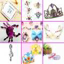 DISSONA Self Adhesive Gems Jewels for Kids Crafts Rhinestones Jumbo Crystal Stickers10 Shapes DIY Size :10mm to 20mm with Glue Stickers in Flat Back for Arts & Crafts Projects (500) Color at Random