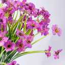JEMONG 30 Bundles Artificial Flowers Outdoor UV Resistant Fake Flowers No Fade Faux Plastic Plants Garden Porch Window Box Decorating(Purple)