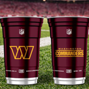 Top Cup NFL Washington Commanders 20 oz Reusable Aluminum Cups 2 Count | Officially Licensed, Durable, Reusable & Recyclable, Made in USA