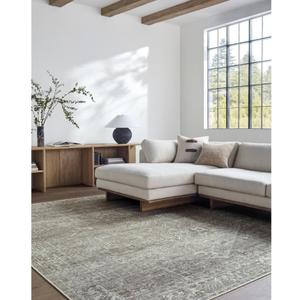 Livabliss x Galey Alix Collins Avenue VI Vintage Medallion Area Rug, 7'9" x 10' (8' x 10'), Light Brown